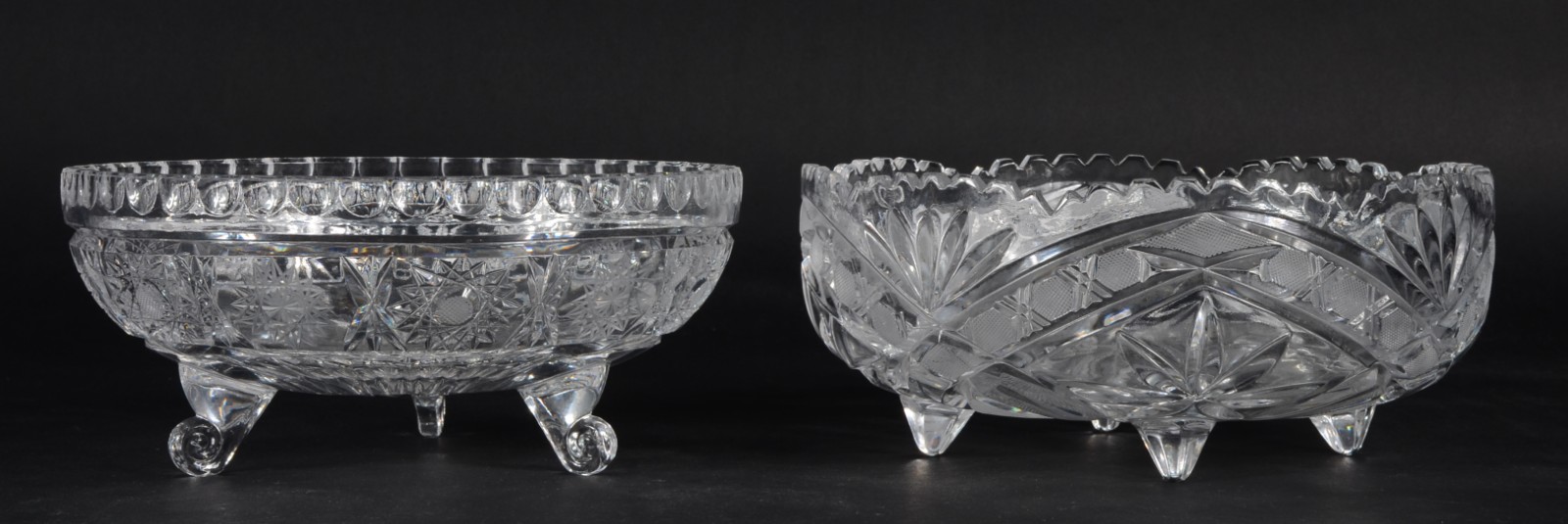 Duas fruteiras diversas de cristal tcheco lapidado. - foto 2 de 4