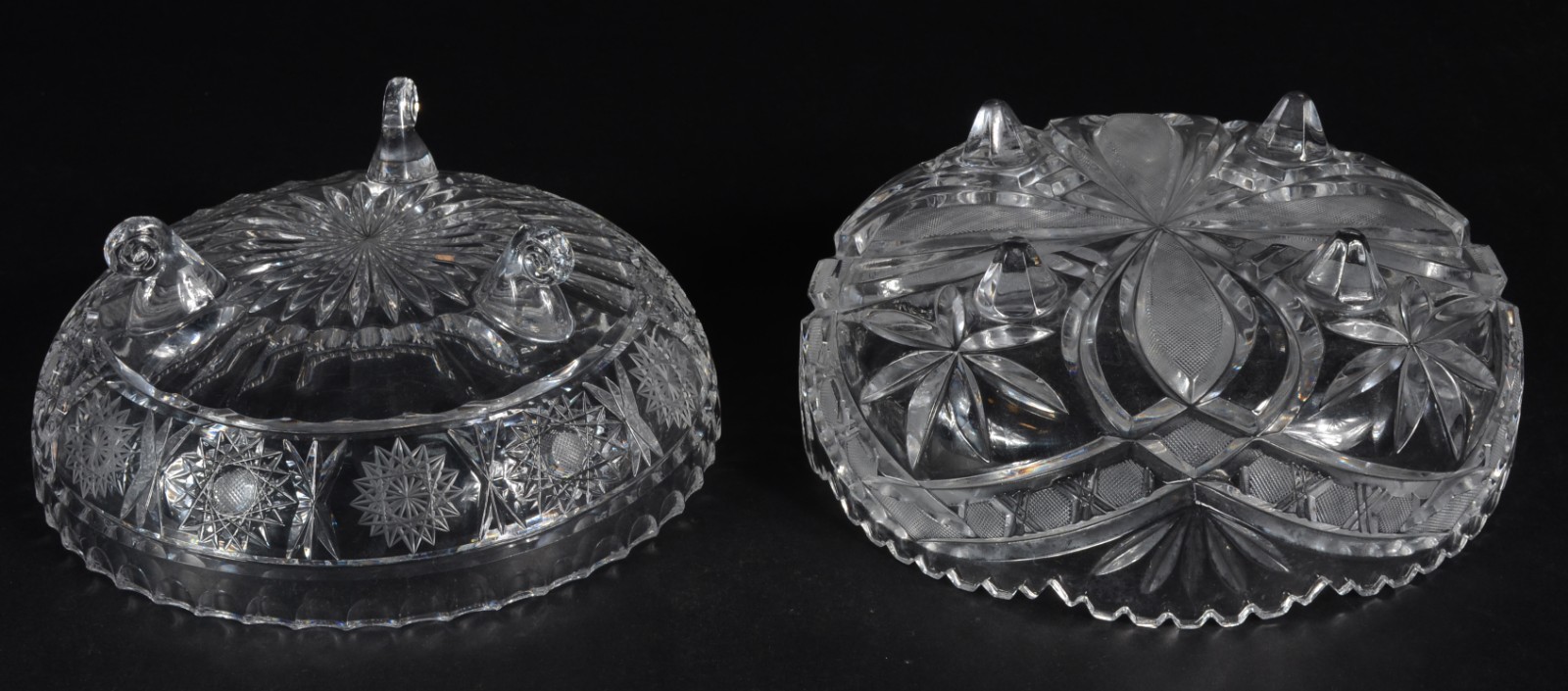 Duas fruteiras diversas de cristal tcheco lapidado. - foto 4 de 4