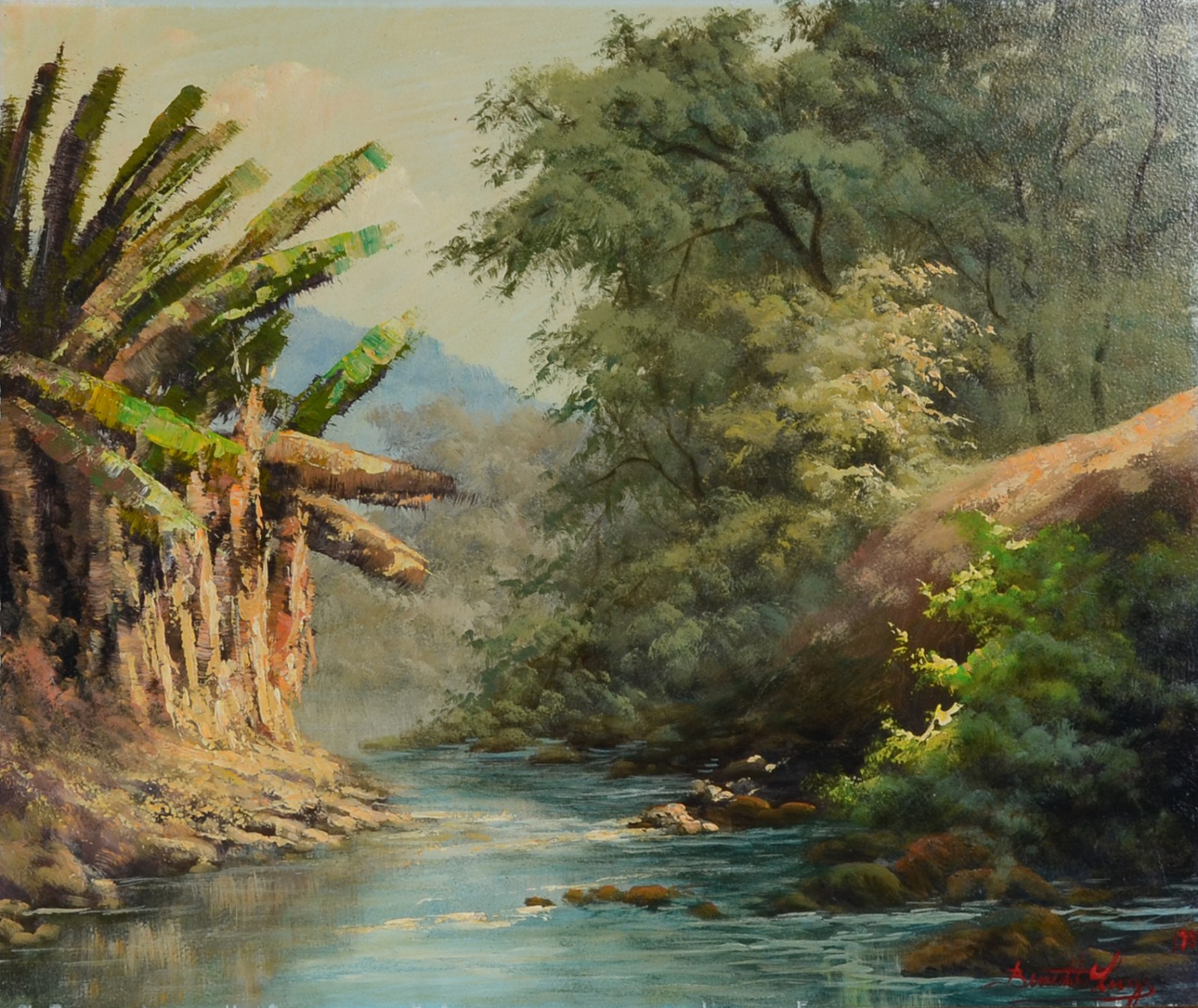 Benedito Luizi (1933-2010), Paisagem com riacho - foto 1 de 4