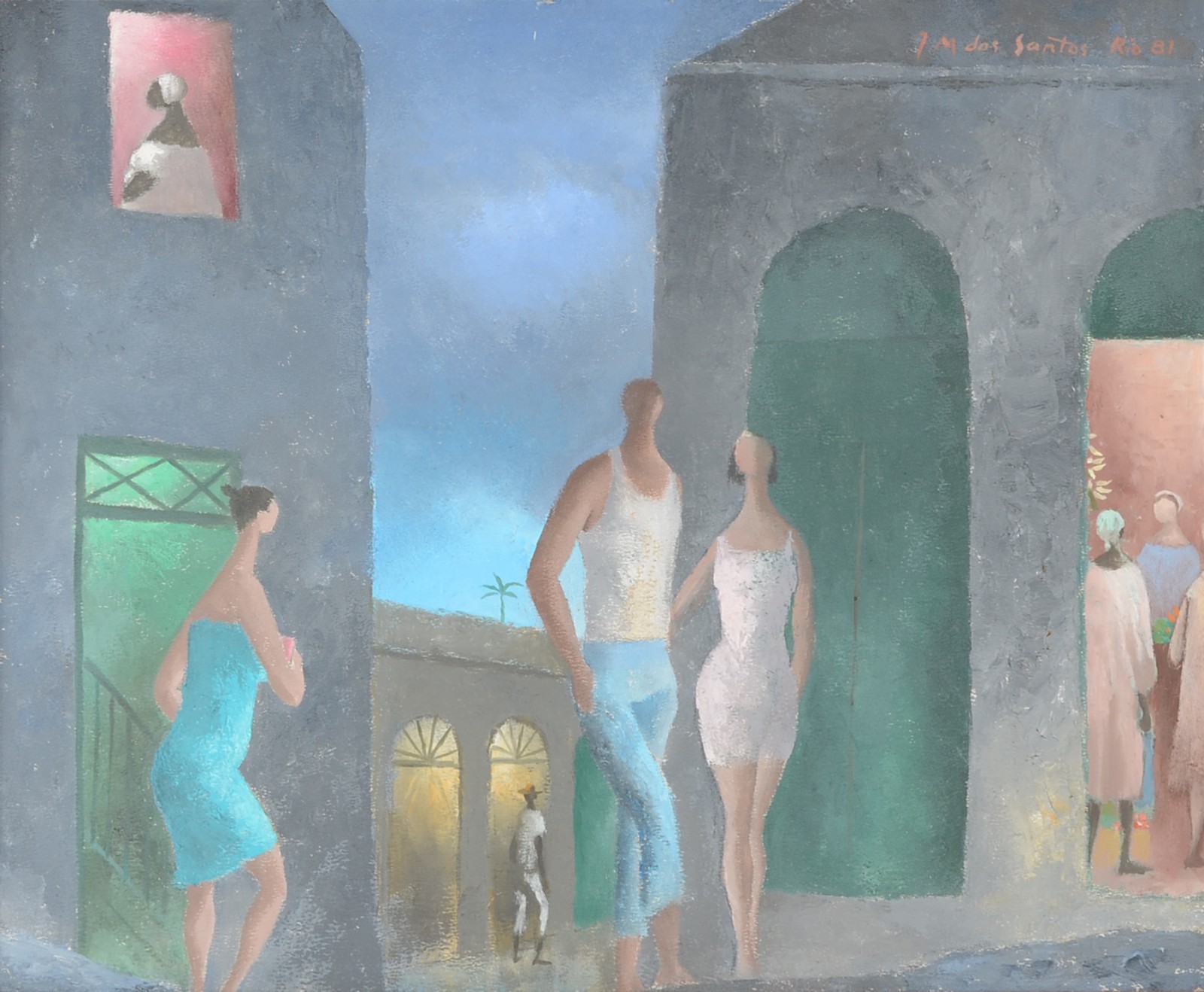 João Maria dos Santos (1909-1988), Figuras na noite - foto 1 de 5