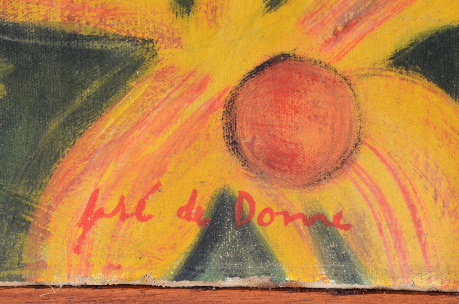 José de Dome (1921-1982), Figura com flores e pássaros - foto 3 de 4