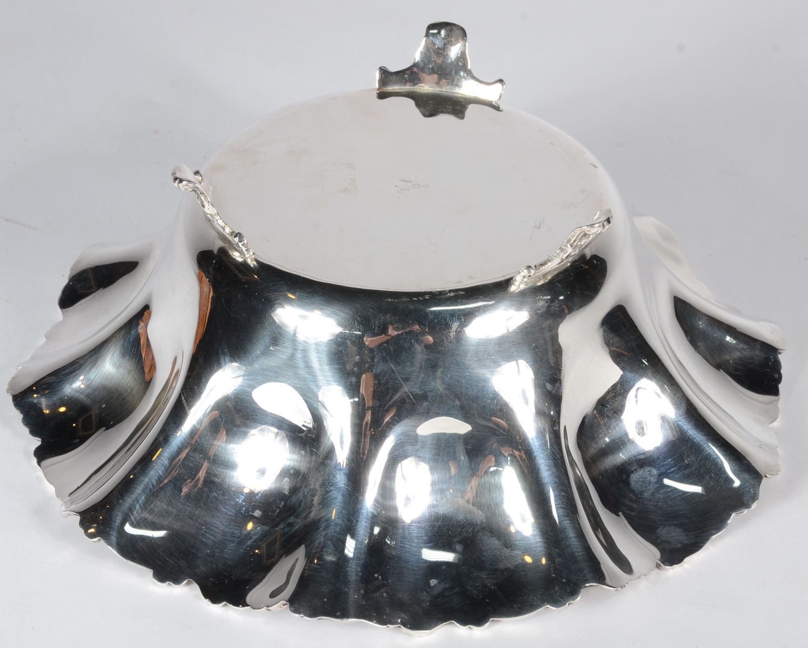 Fruteira de prata Sterling contraste 925 mls., trabalhada em gomos... - foto 4 de 5