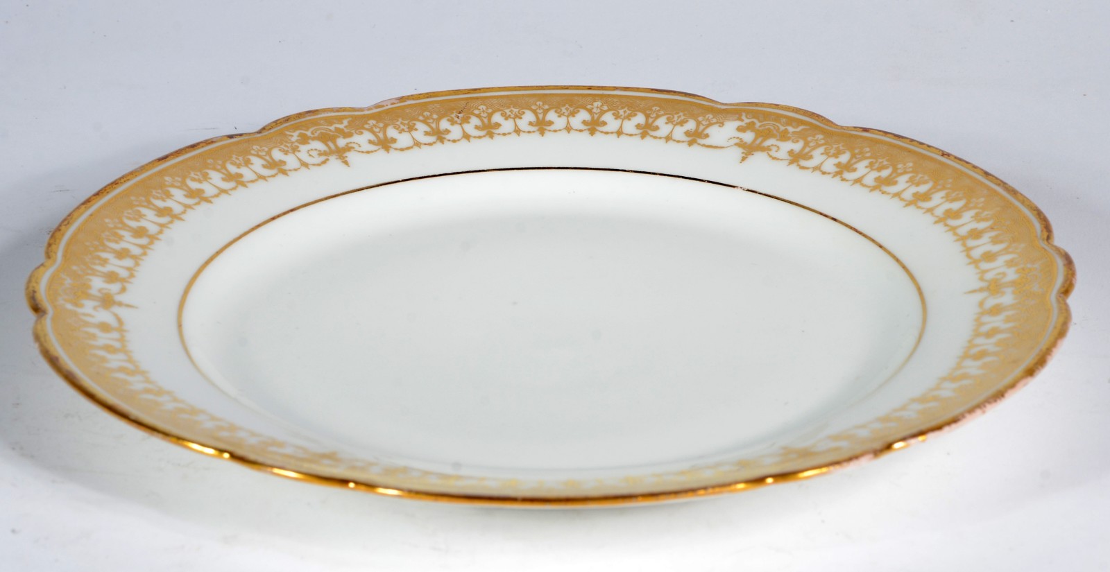 Prato raso de jantar de porcelana francesa. Serviço do Paço da... - foto 3 de 4