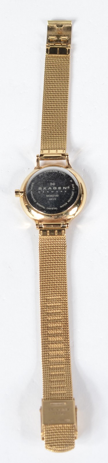 Relógio de pulso dinamarques, pulseira de metal dourado. - foto 6 de 8