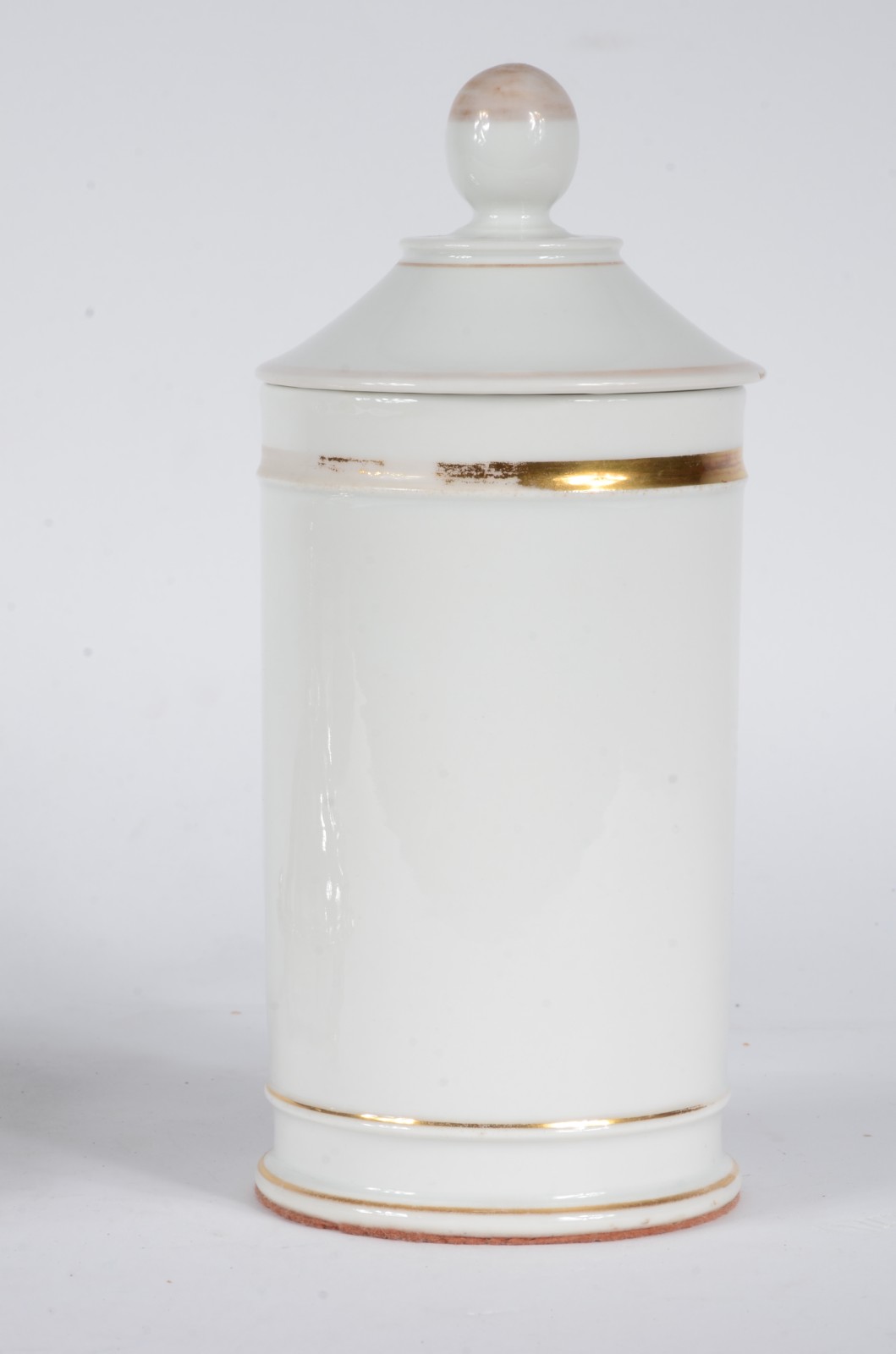 Pote de farmácia de porcelana francesa com inscrição em dourado e... - foto 2 de 6