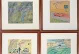 Fernando Mendonça (1962), Paisagens - Tres pinturas a guache e uma reprodução