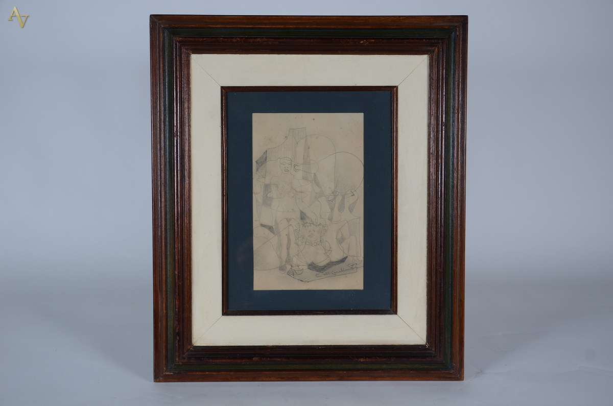 E. DI CAVALCANTI (1897 - 1976) - Figuras - desenho - 31 X 20 - foto 1 de 3