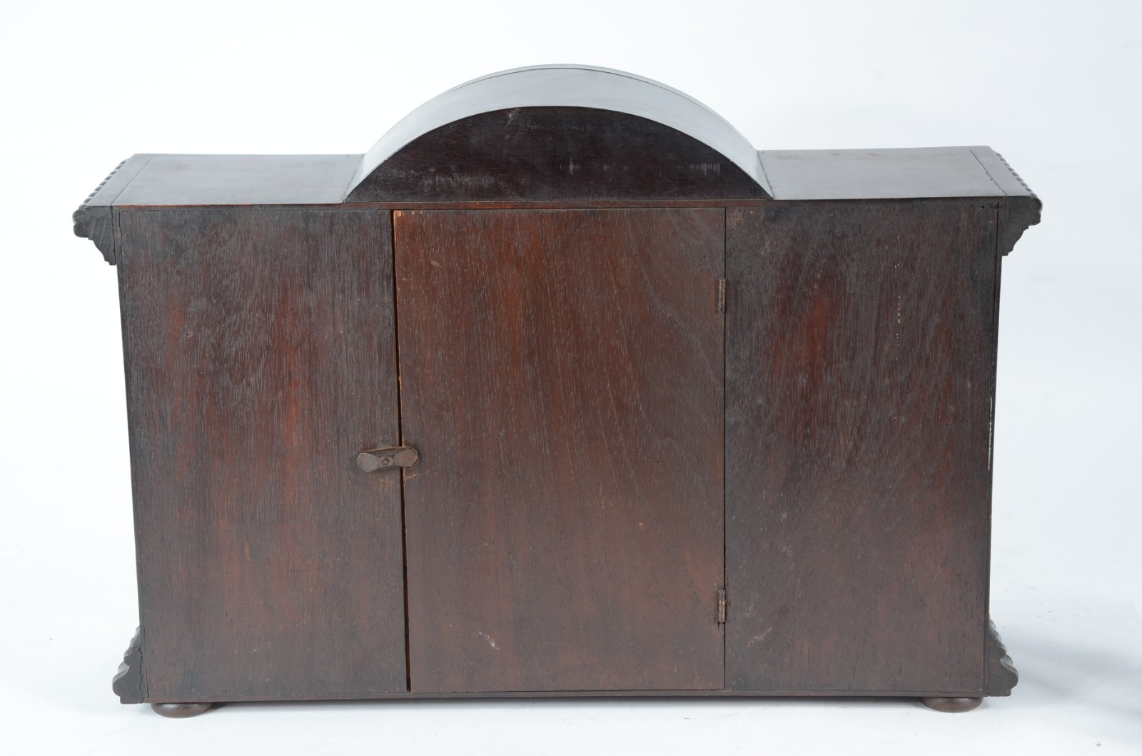 Relógio de mesa de madeira estilo Manuelino com detalhes em prata... - foto 6 de 6