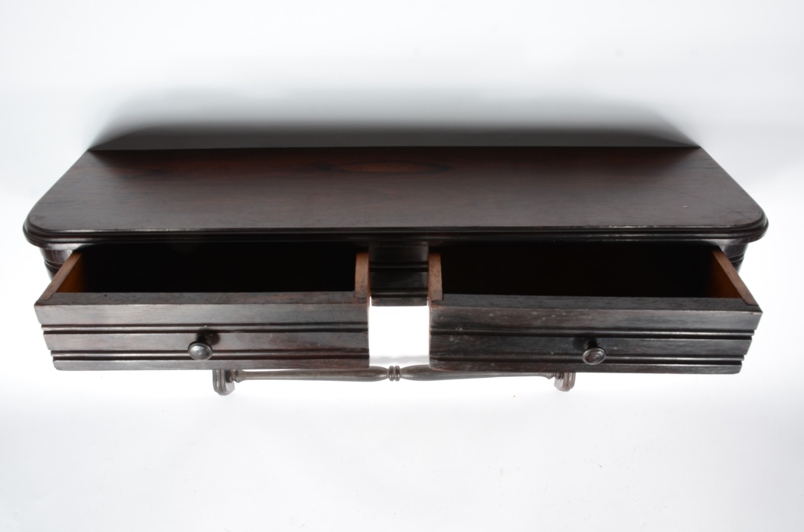 Console de parede de madeira nobre com duas gavetas, acompanha... - foto 5 de 7