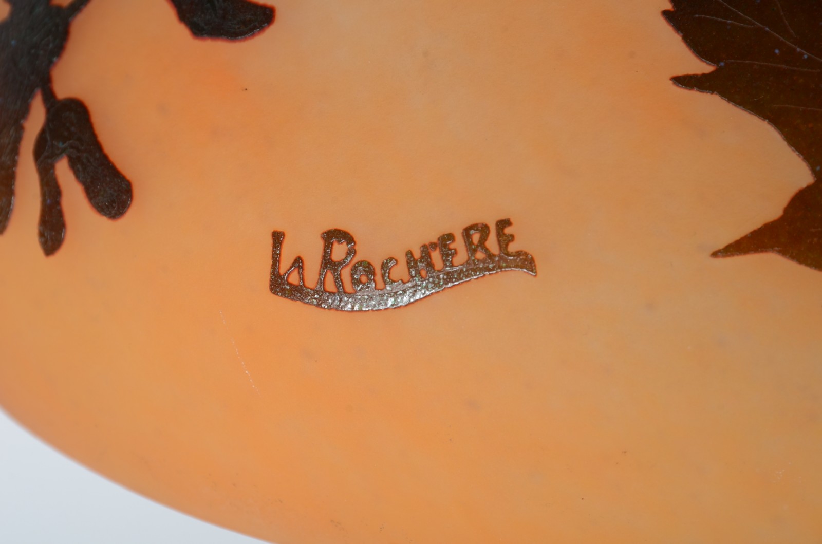 Luminária de mesa francesa, executada em vidro artístico, decorado... - foto 4 de 7