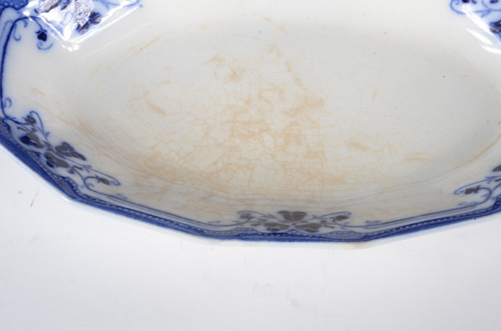 Aparelho de jantar de faiança inglesa, Royston na cor azul e branca... - foto 6 de 8
