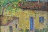 Manoel Santiago (1897-1987), Casário - Óleo sobre tela.