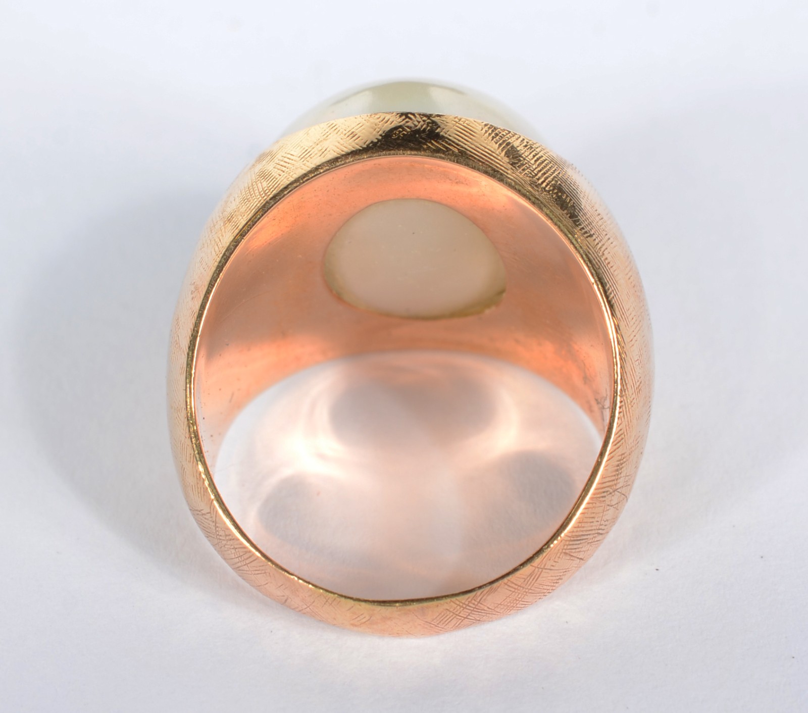 Conjunto de anel e par de brincos de ouro 18 k., com perolas. Aro 17... - foto 5 de 8