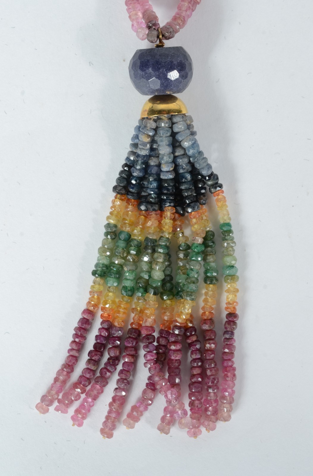 Conjunto de colar e pulseira de pedras brasileiras coloridas... - foto 2 de 5