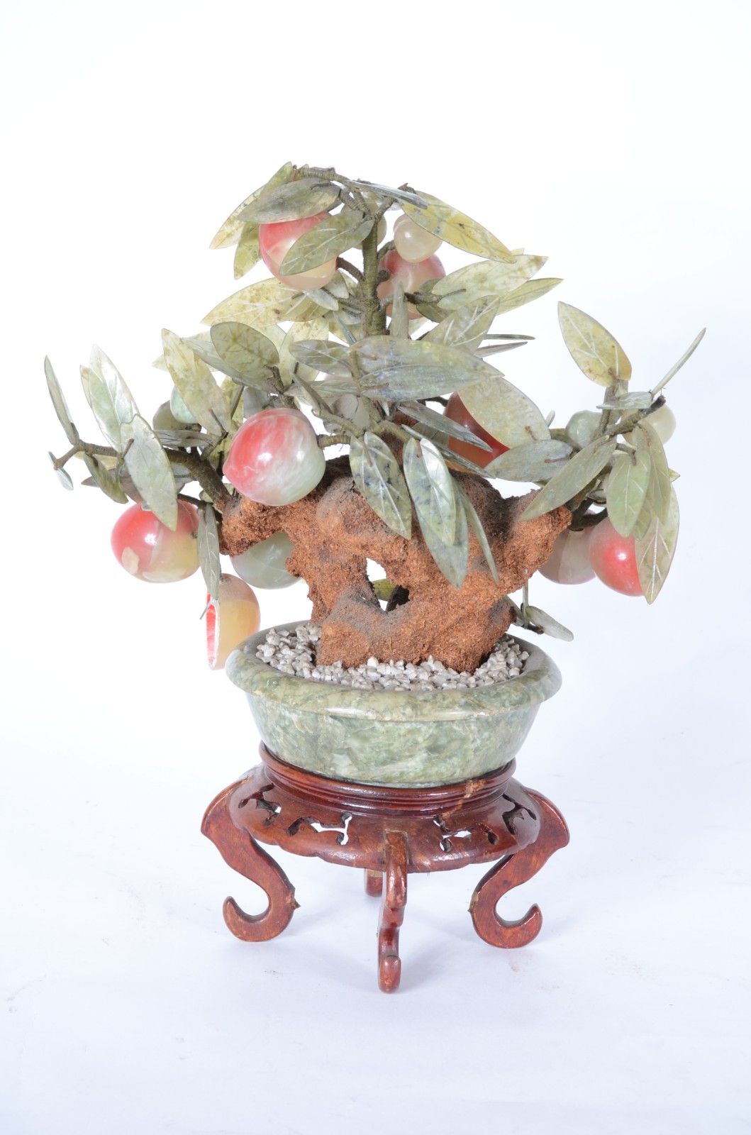 Vaso decorativo representando árvore de pêssego com frutos e folhas... - foto 4 de 4