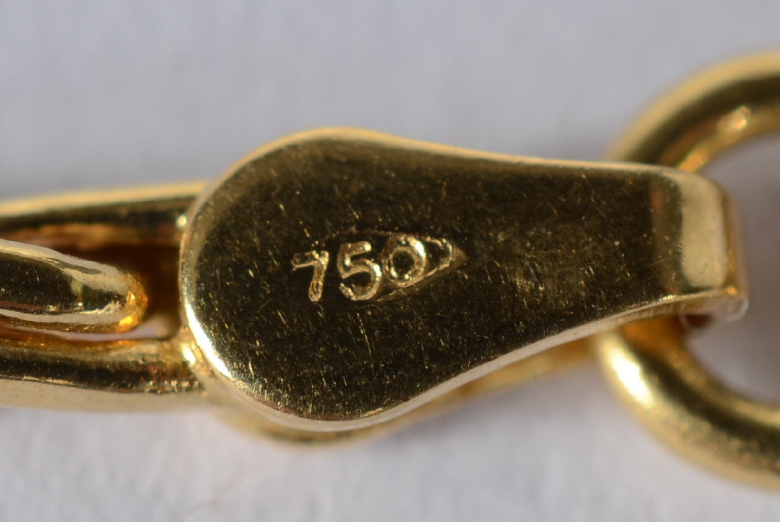 Colar de ouro 18 k.,feitio malha torcida "espinha", contraste 750... - foto 4 de 5
