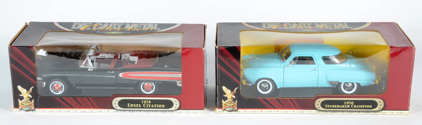Dois carrinhos decorativos em miniaturas de metal: Edsel 1958... - foto 2 de 11