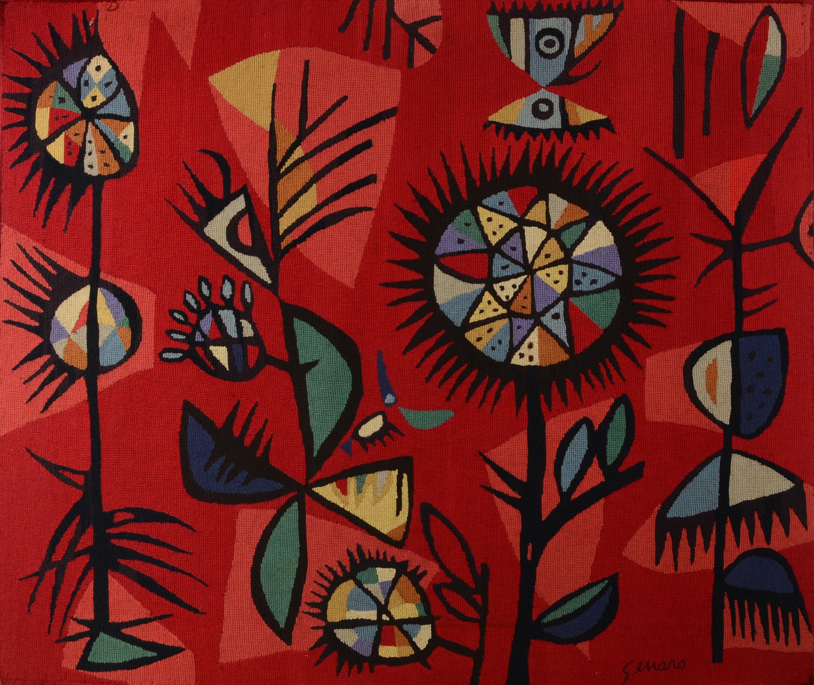 Genaro de Carvalho (1926-1971), Jardim vermelho - foto 1 de 3