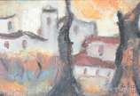 José de Dome (1921-1982), Vila - Cabo Frio - Óleo sobre tela. Datado no verso, Cabo Frio, 1972.