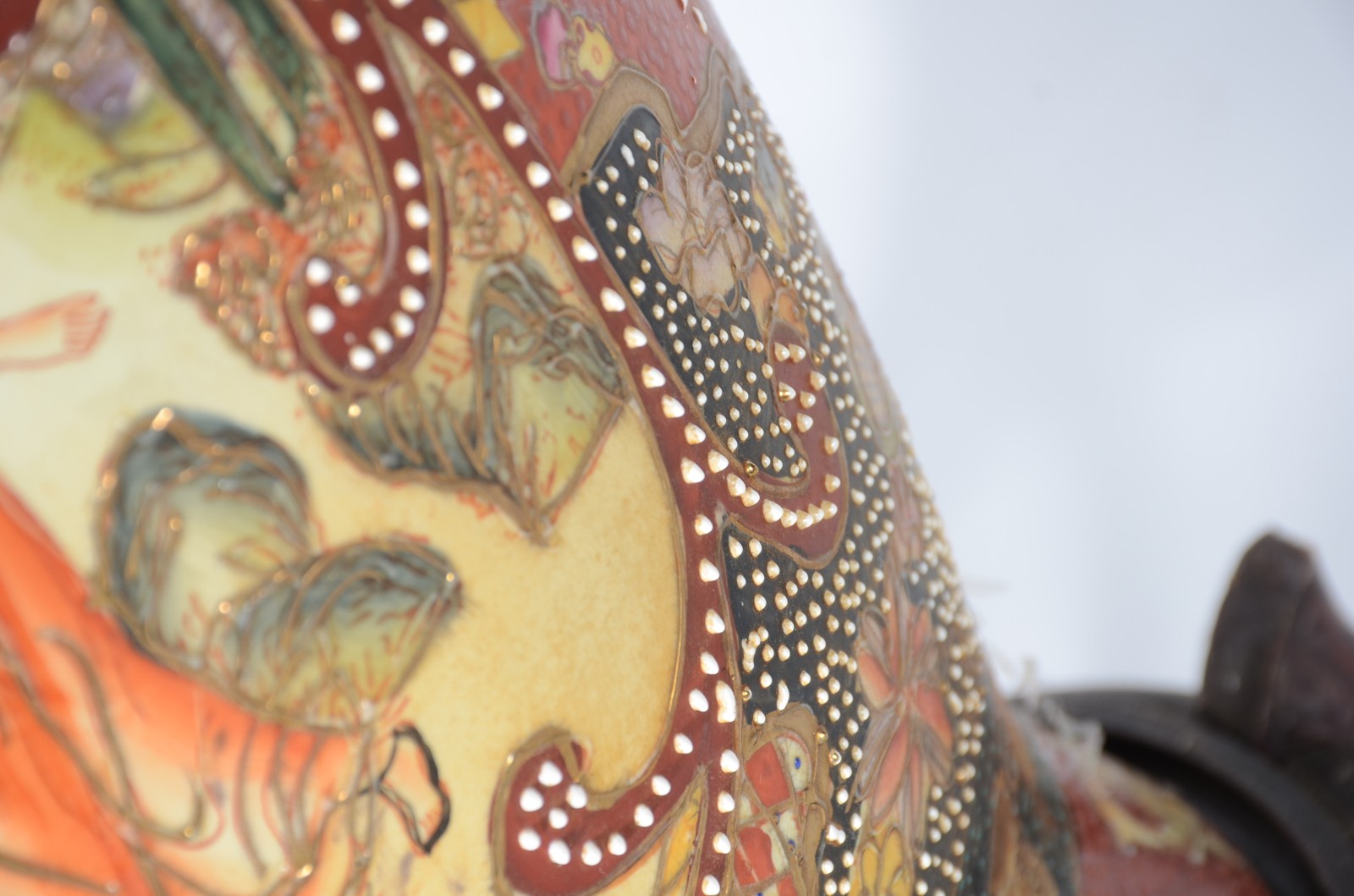 Grande vaso de porcelana chinesa ao gosto Satzuma, decorado com... - foto 3 de 6
