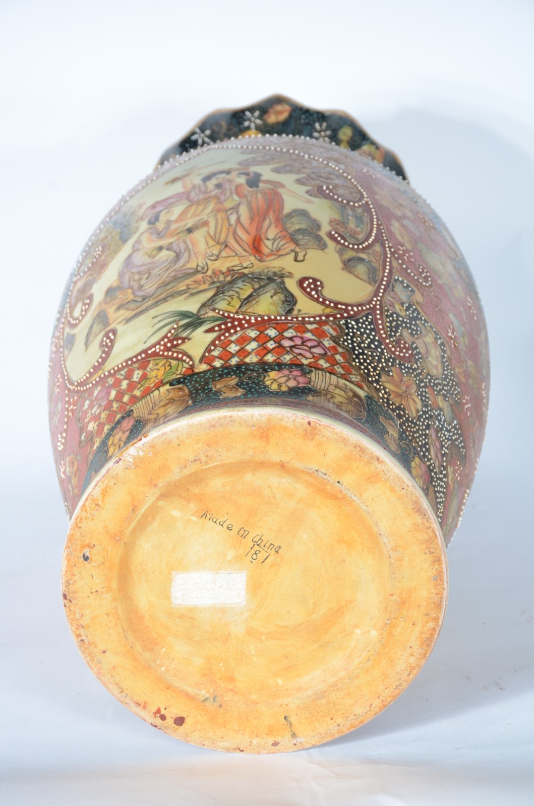 Grande vaso de porcelana chinesa ao gosto Satzuma, decorado com... - foto 6 de 6