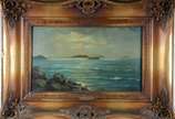 A. TRAINI, Marinha - Óleo sobre tela.