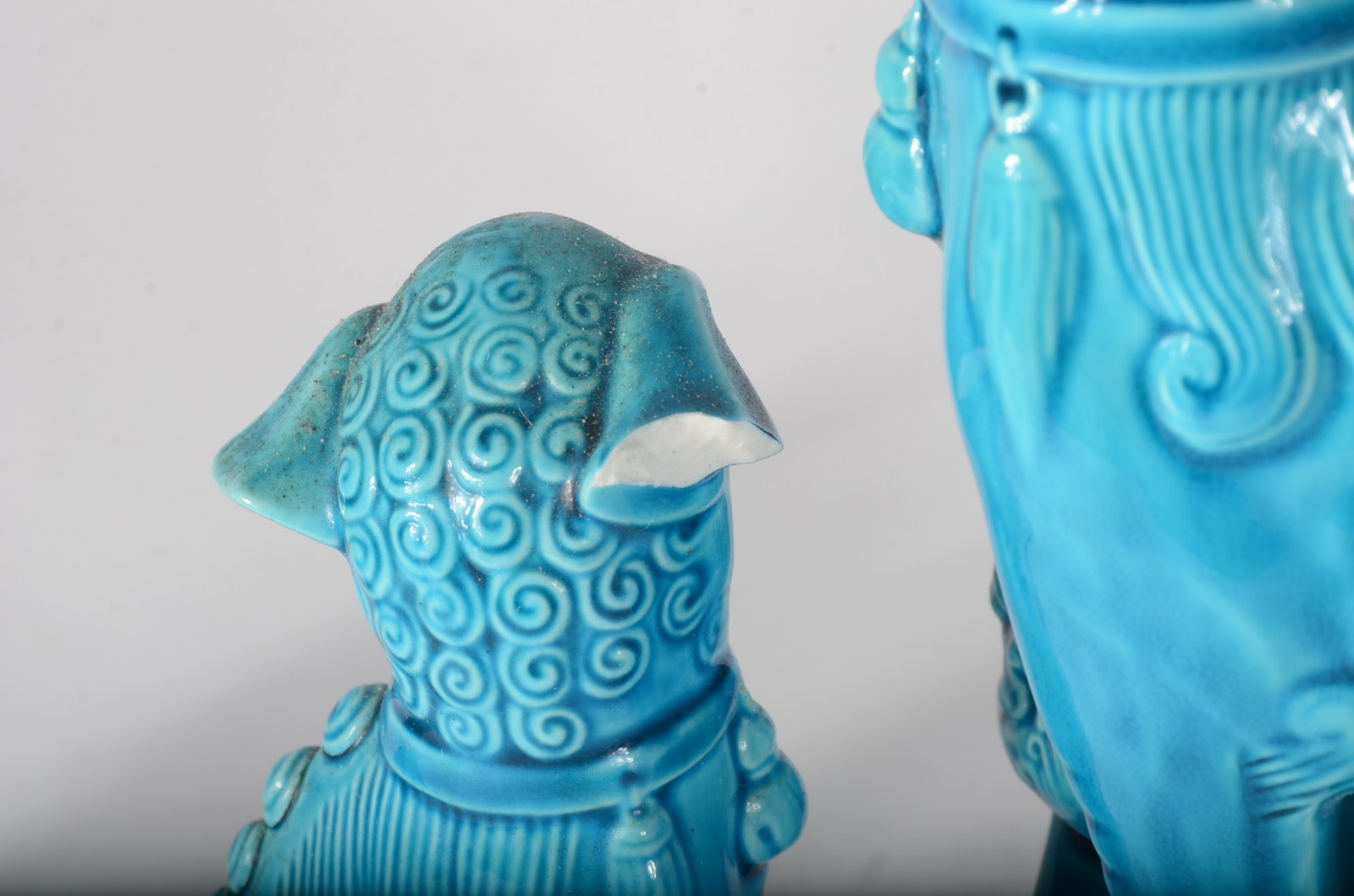 Conjunto com 11 cães de fó diversos de porcelana oriental azul... - foto 4 de 9