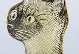 Abraham Palatnik (1928-2020),  - Escultura de resina de poliéster representando cabeça de gato.