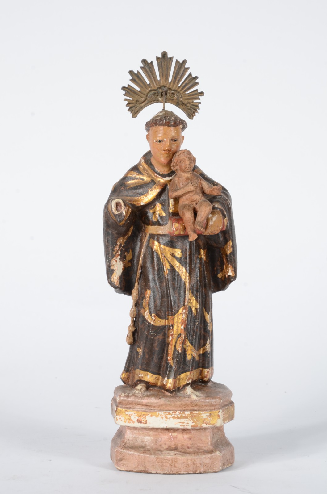 Santo Antônio com menino - Imagem de madeira policromada com... - foto 2 de 9