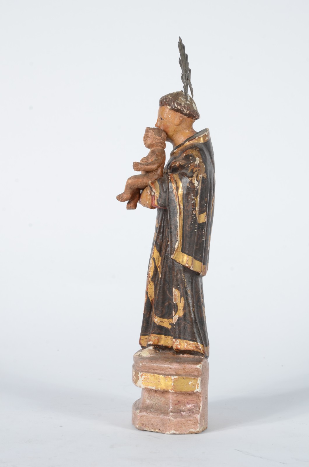 Santo Antônio com menino - Imagem de madeira policromada com... - foto 6 de 9