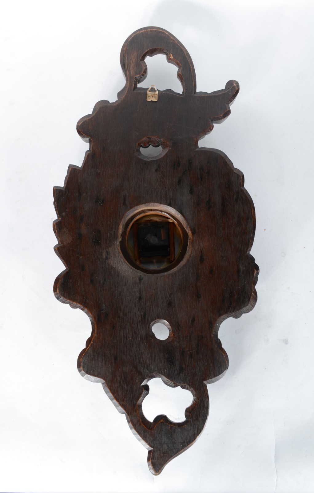 Relógio decorativo movido a pilha, moldura de madeira entalhada. - foto 4 de 6
