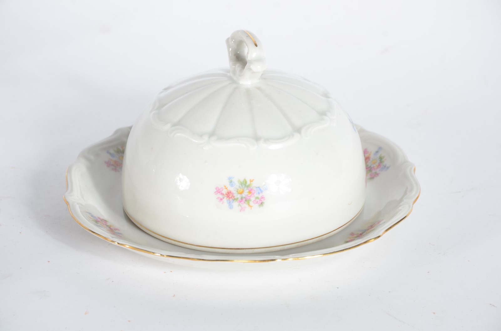 Serviço de chá de porcelana polonesa, decoração floral em policromia... - foto 3 de 6