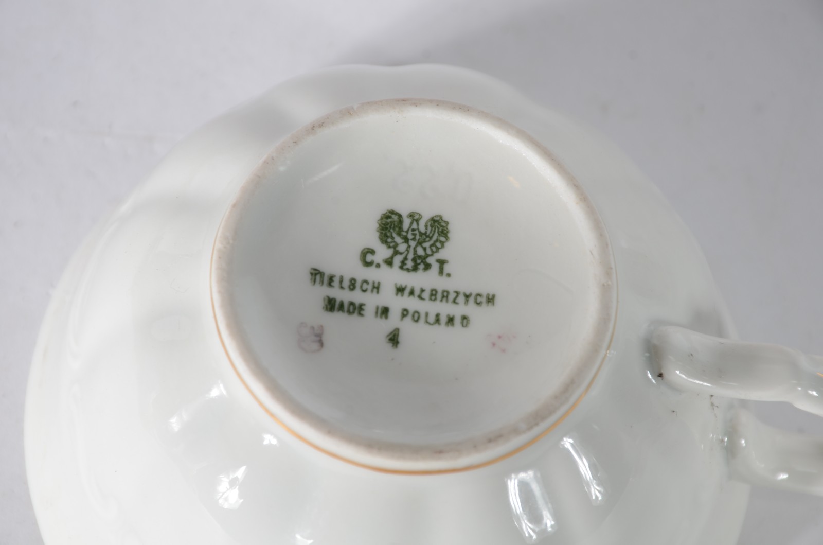 Serviço de chá de porcelana polonesa, decoração floral em policromia... - foto 6 de 6