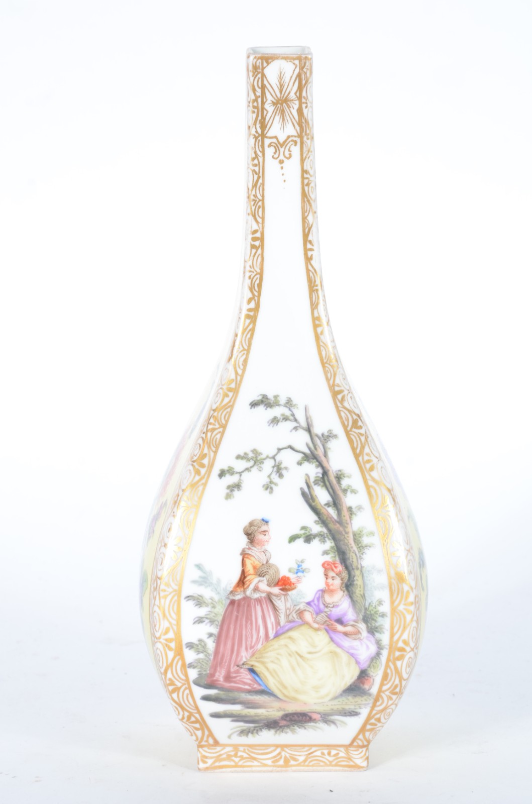 Solifleur de porcelana pintada à mão na fábrica de Dresden, decorada... - foto 1 de 4