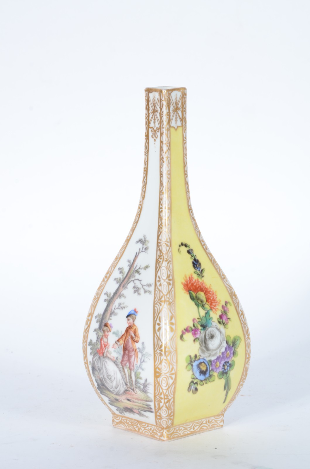 Solifleur de porcelana pintada à mão na fábrica de Dresden, decorada... - foto 3 de 4