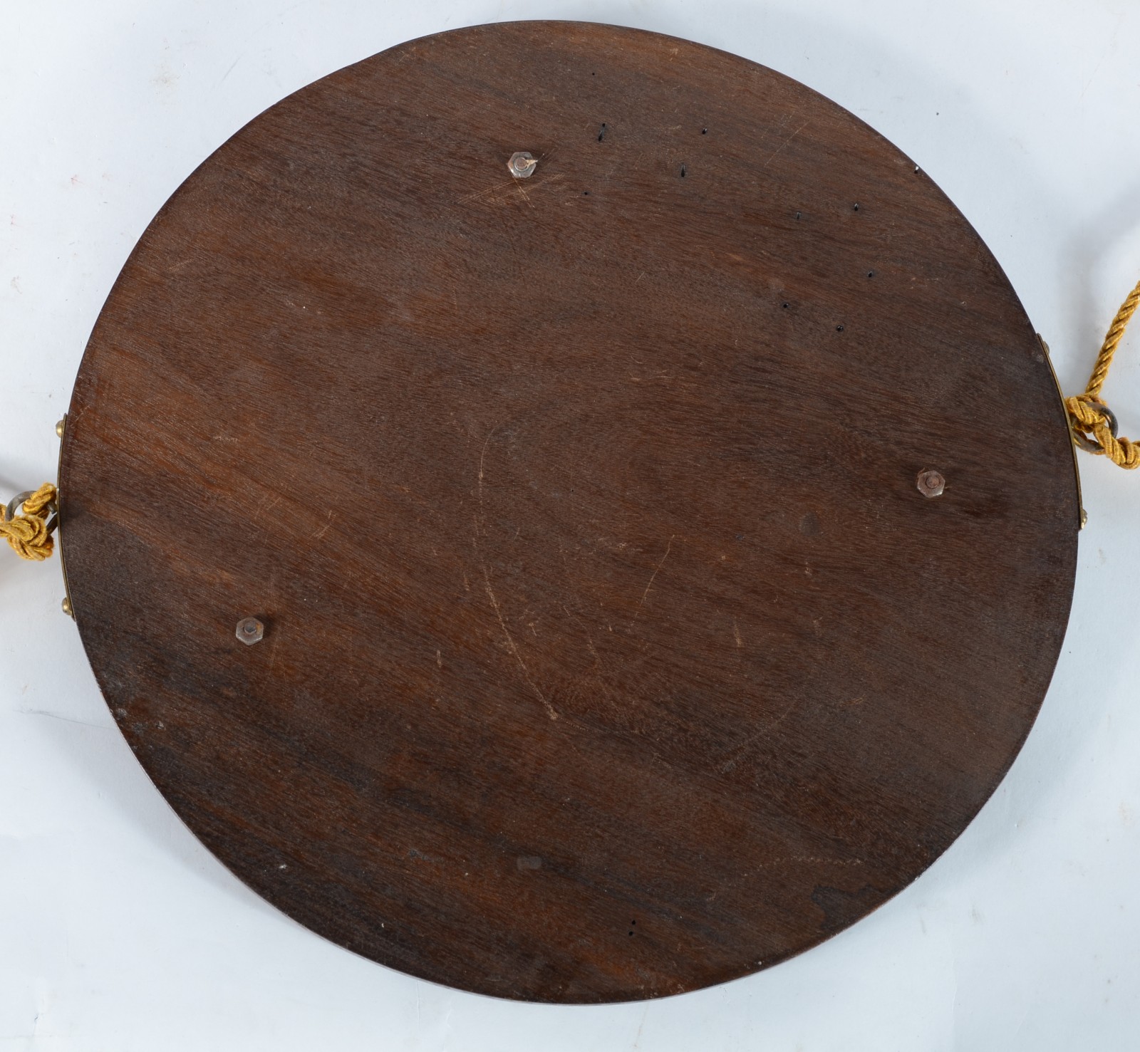 Sagrado coração de Jesus - Placa de metal dourado presa a moldura de... - foto 5 de 5
