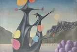 Walter Lewy (1905-1995), Surrealismo - Óleo sobre tela. Datado 1975. Pequenos desgastes na tela.