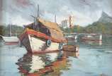 JESUS, Barcos - Óleo sobre tela.