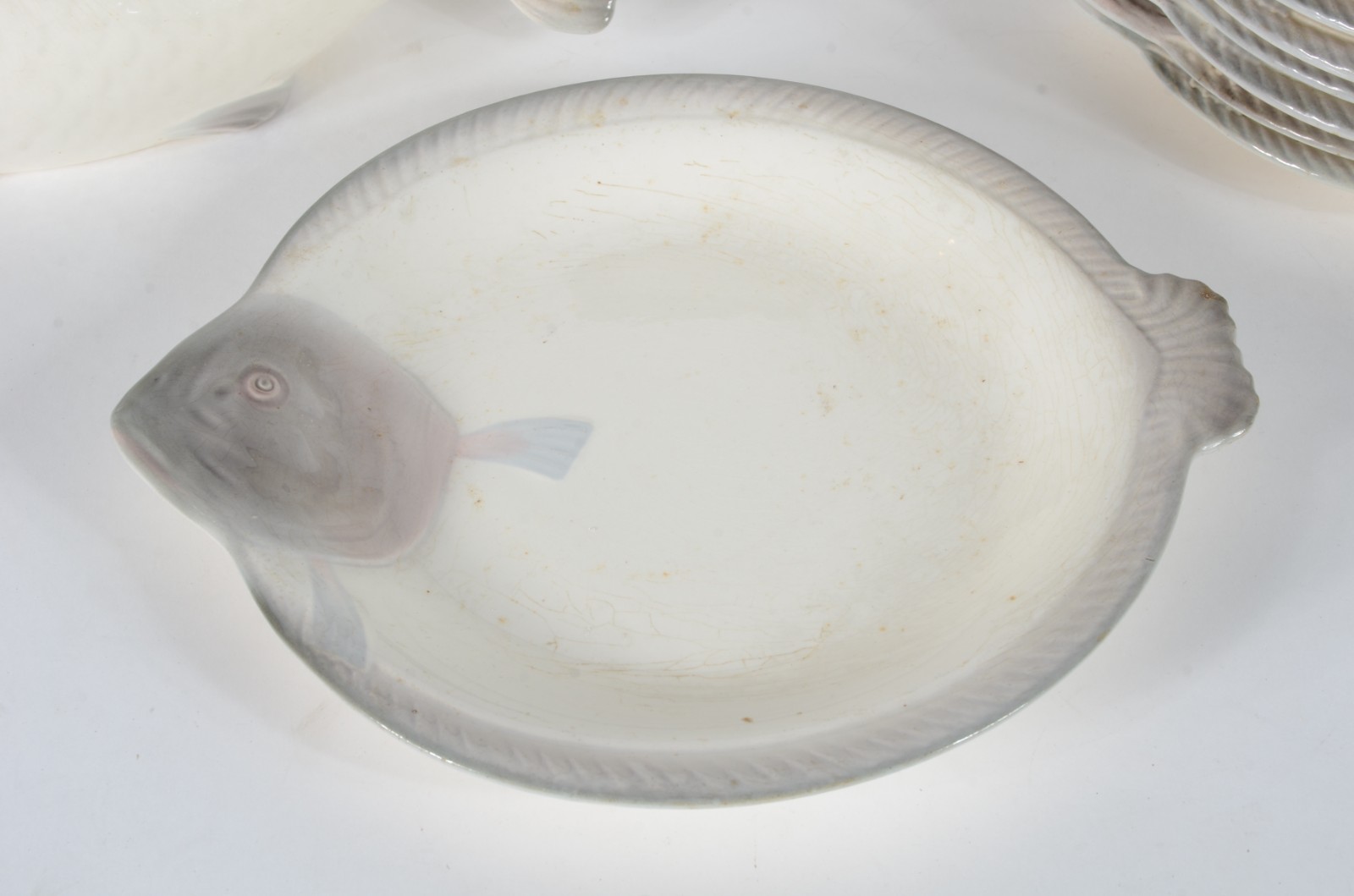 Serviço para peixe de faiança Velho Viena, composto de: 9 pratos... - foto 2 de 7