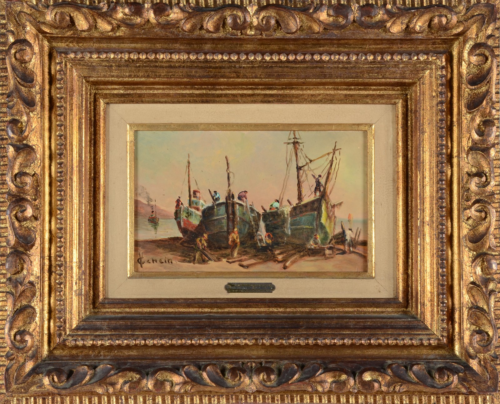 Vincenzo Cencin (1925-2010), Barcos e figuras - foto 2 de 5