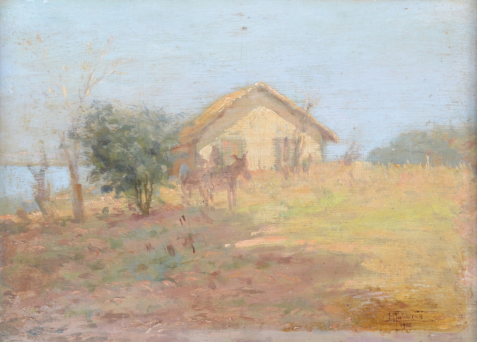Edgar Parreiras (1885-1960), Paisagem rural com casa - foto 1 de 4