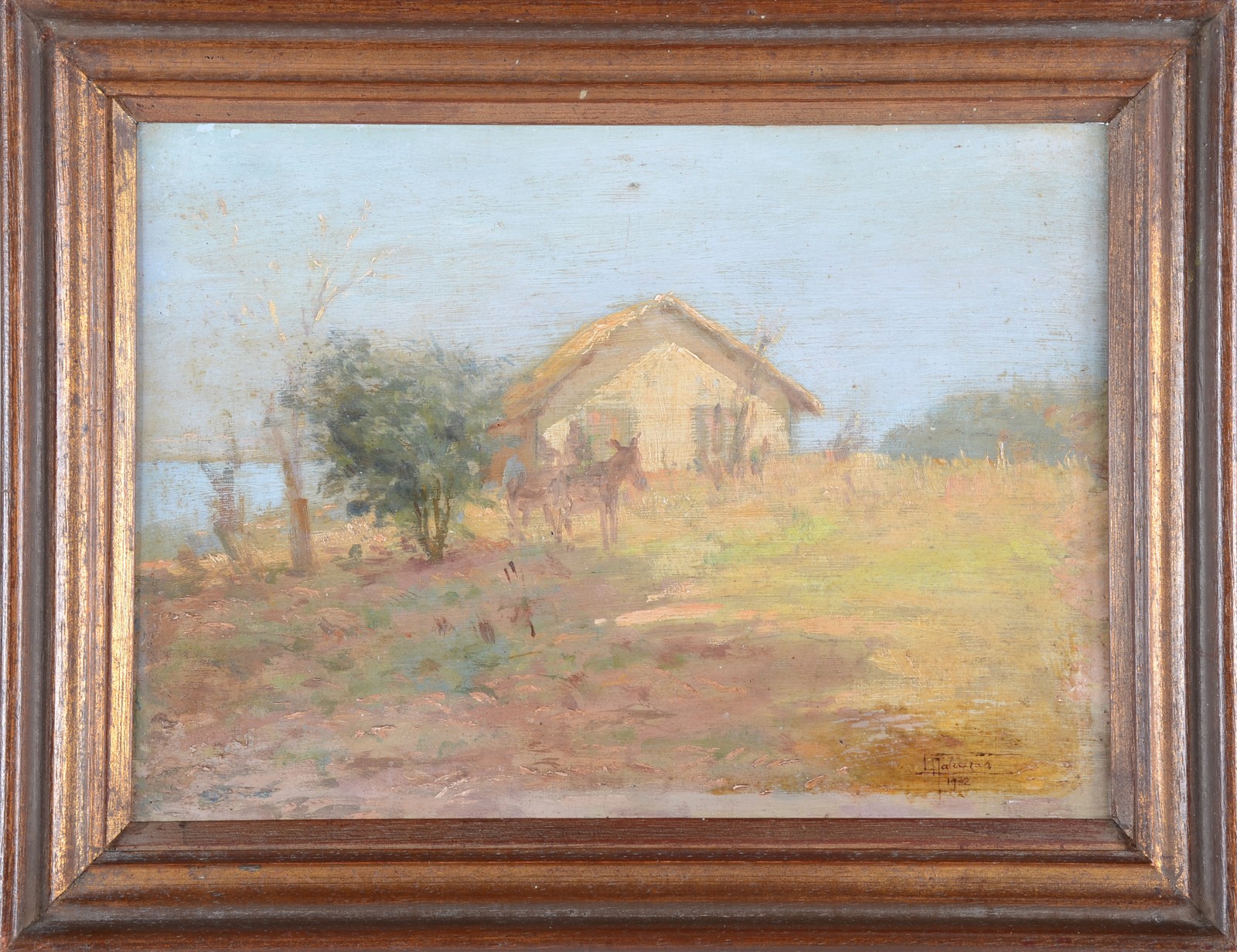 Edgar Parreiras (1885-1960), Paisagem rural com casa - foto 2 de 4