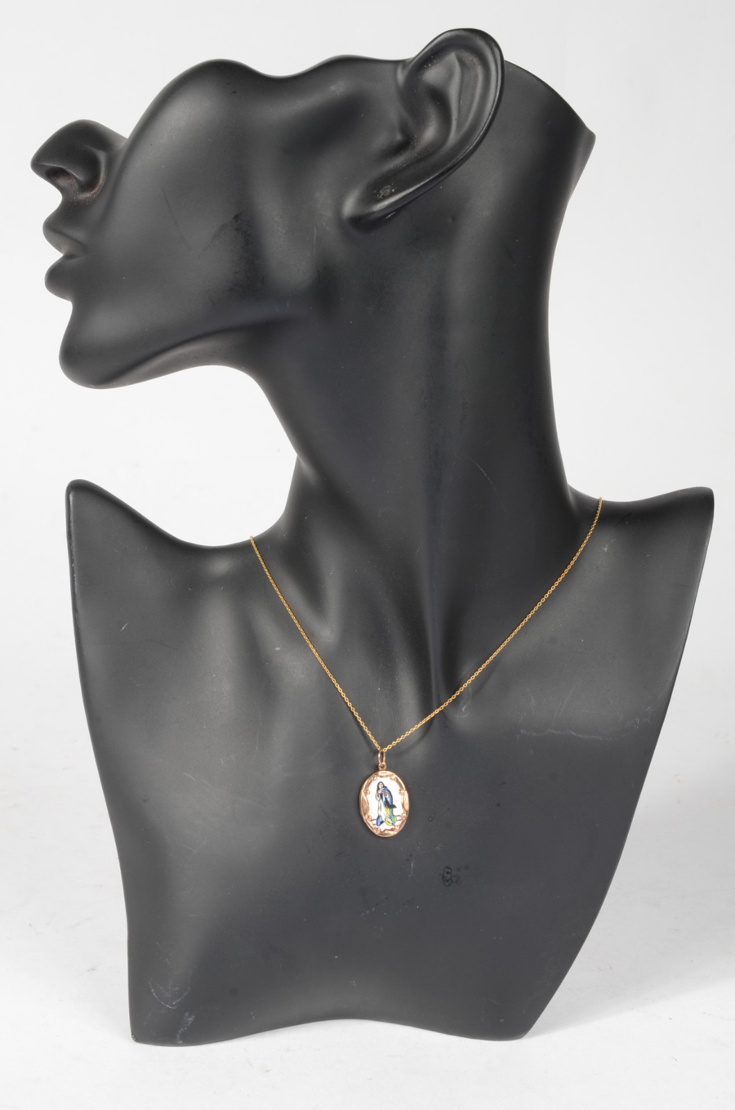 Colar de ouro 18 k., pendente de Nossa Senhora do Rosário da... - foto 6 de 6