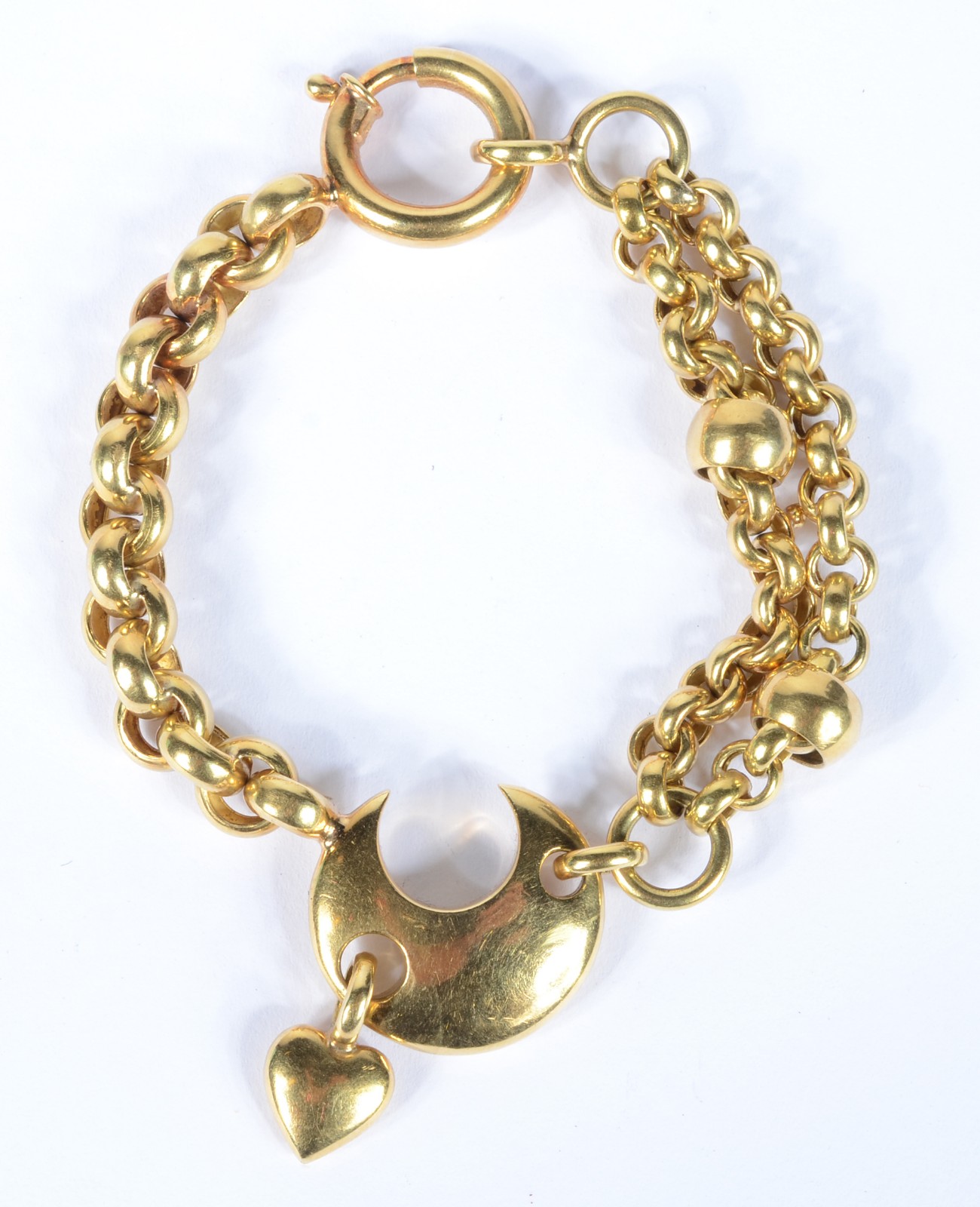 Pulseira elós portugueses de ouro 18 k., contraste 750 mls, fecho... - foto 1 de 5