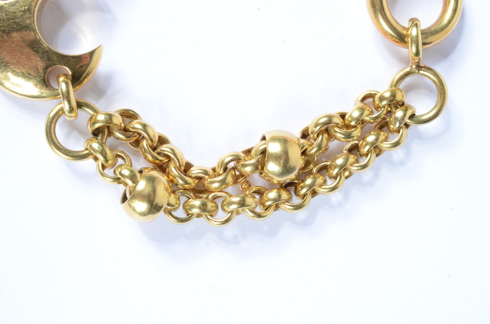Pulseira elós portugueses de ouro 18 k., contraste 750 mls, fecho... - foto 3 de 5