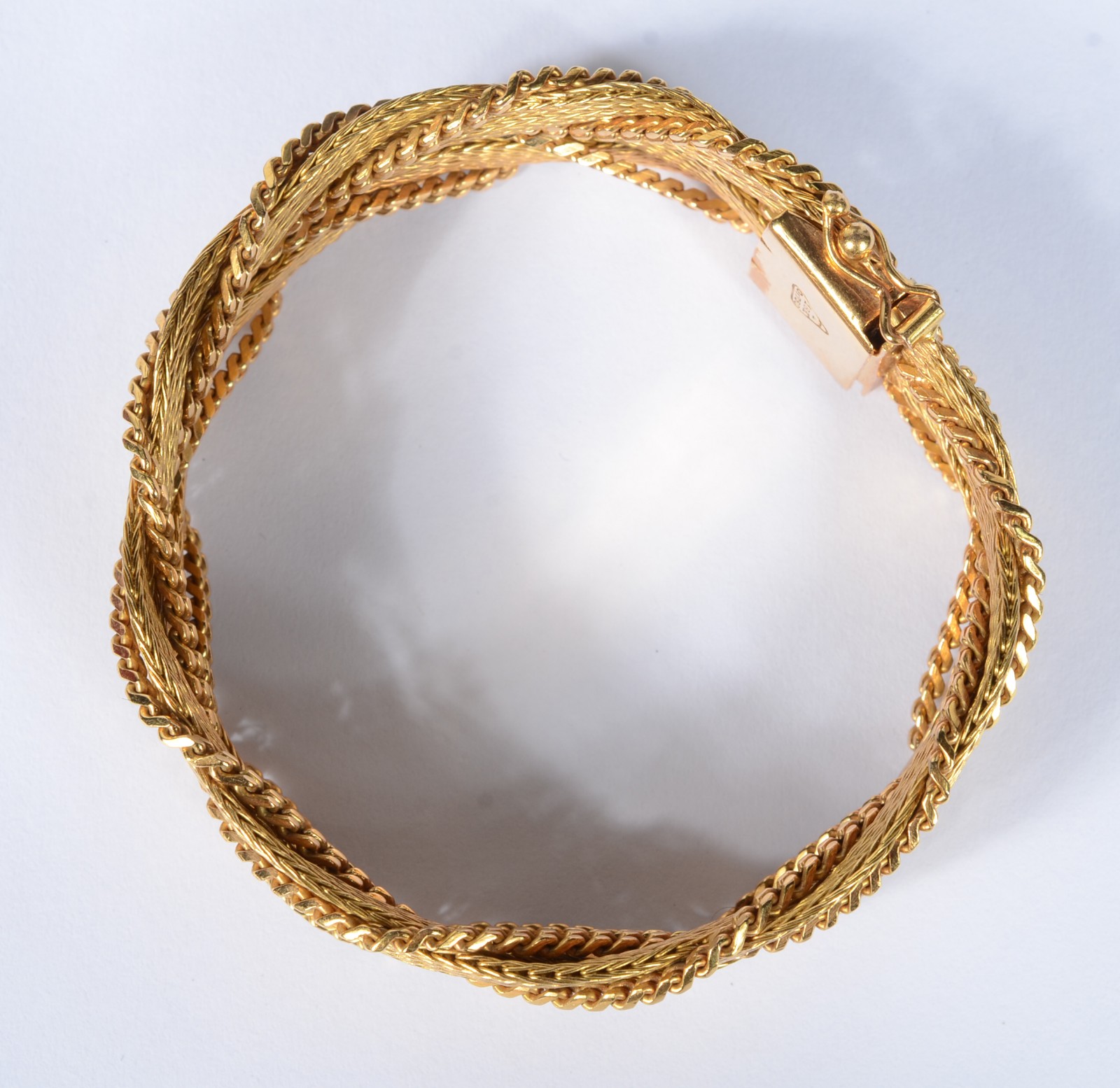 Pulseira de ouro 18 k., contraste 750 mls. (Por motivos de segurança... - foto 5 de 6