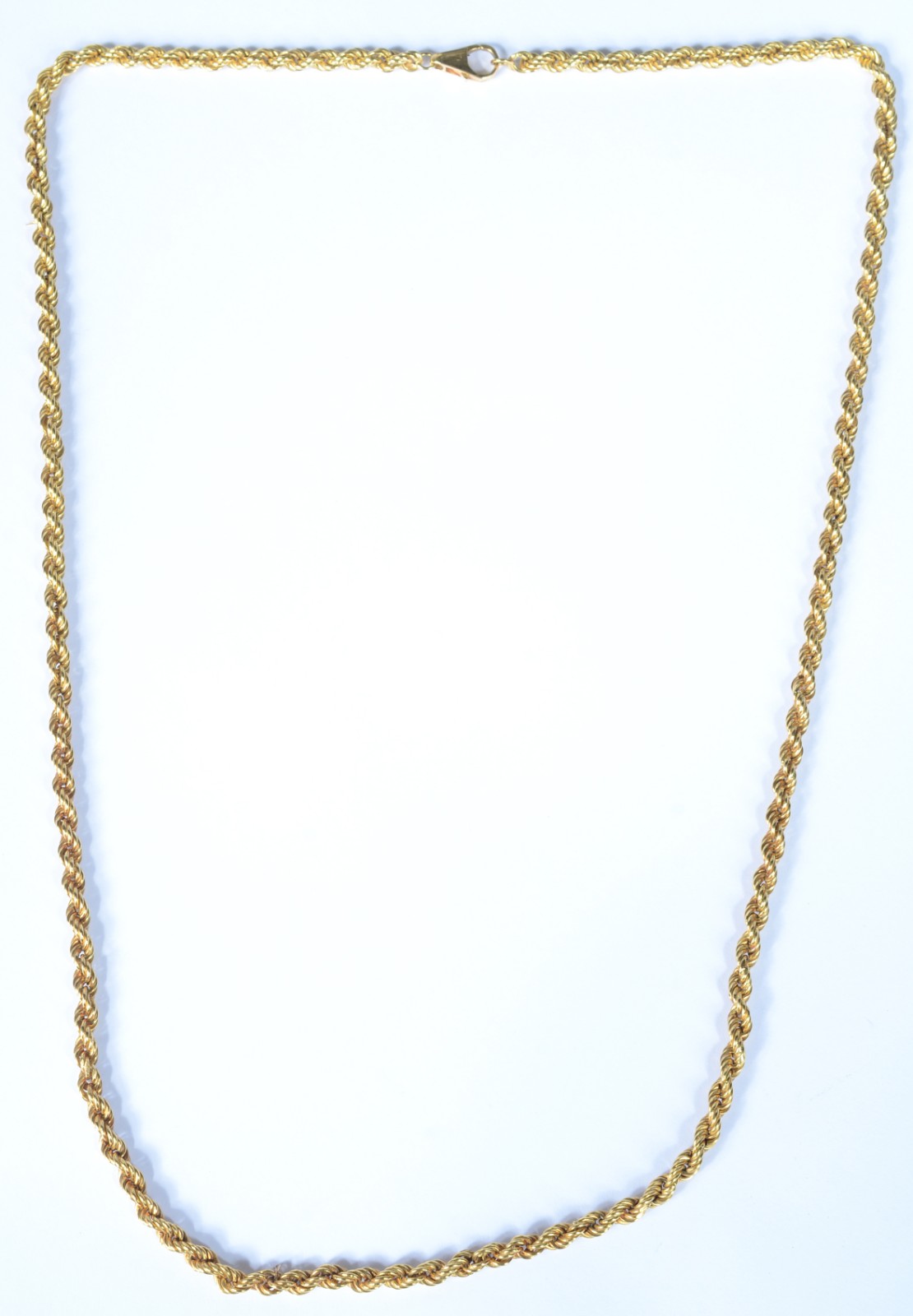 Colar de ouro 18 k. feitio corda. (Por motivos de segurança a peça... - foto 1 de 6