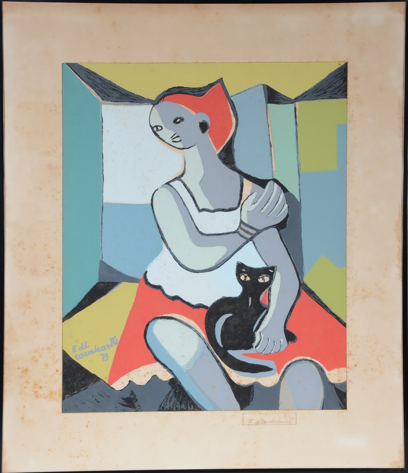 Di Cavalcanti (1897-1976), Mulher com Gato - foto 3 de 6