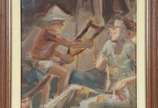 Aurélio D'Alincourt (1919-1990), Crianças brinc... - Óleo sobre eucatex.