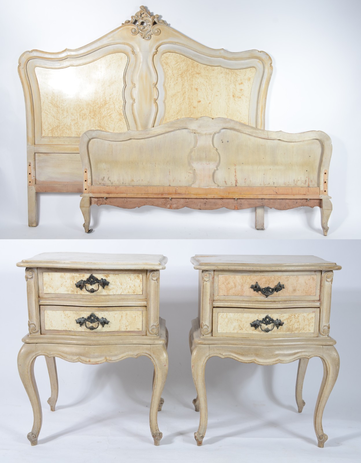 Conjunto para quarto de casal, sendo: cama e par de mesinhas de... - foto 1 de 11